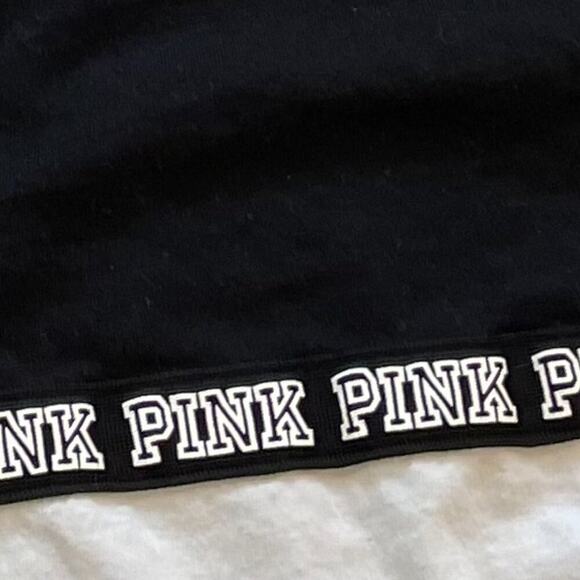 Victoria's Secret PINK Black White Rugby, Stripe Long Sleeve Polo Collar, Size S - Picture 3 of 15